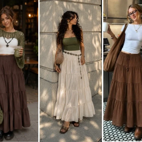 How to Style a Long Skirt Look: Outfit Ideas for Maxi Skirts 