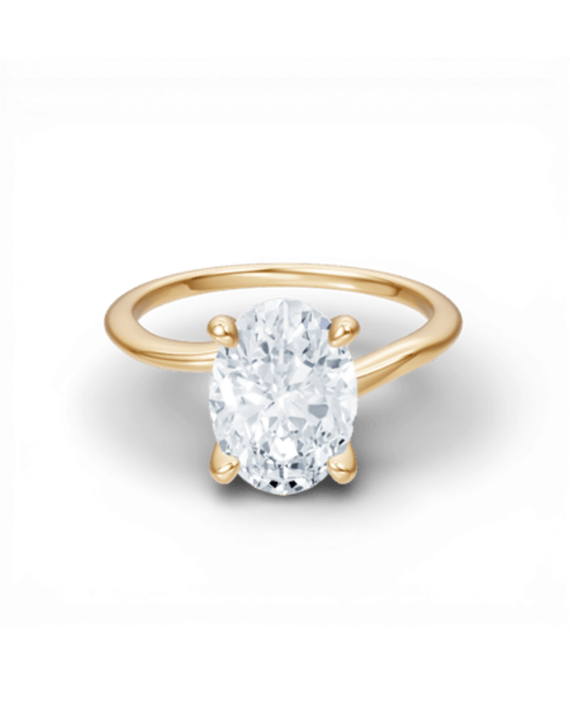 Ritani The Geneva Oval Four-Prong Solitaire Engagement Ring in Yellow Gold