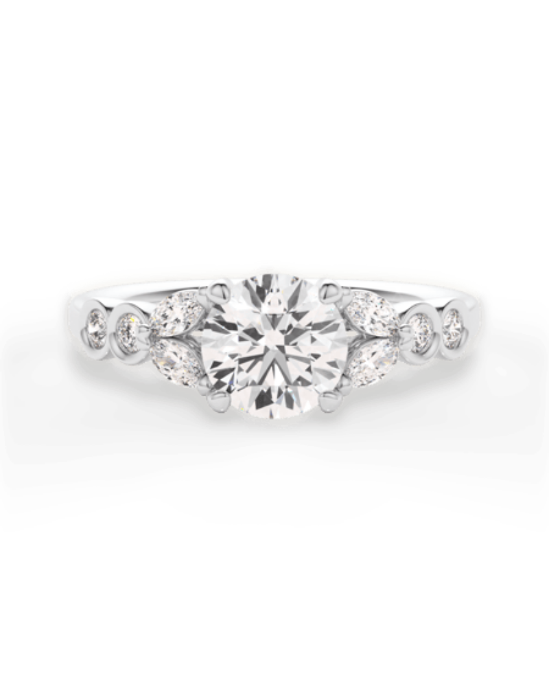 Ritani The Iro Vintage Floral Diamond Engagement Ring