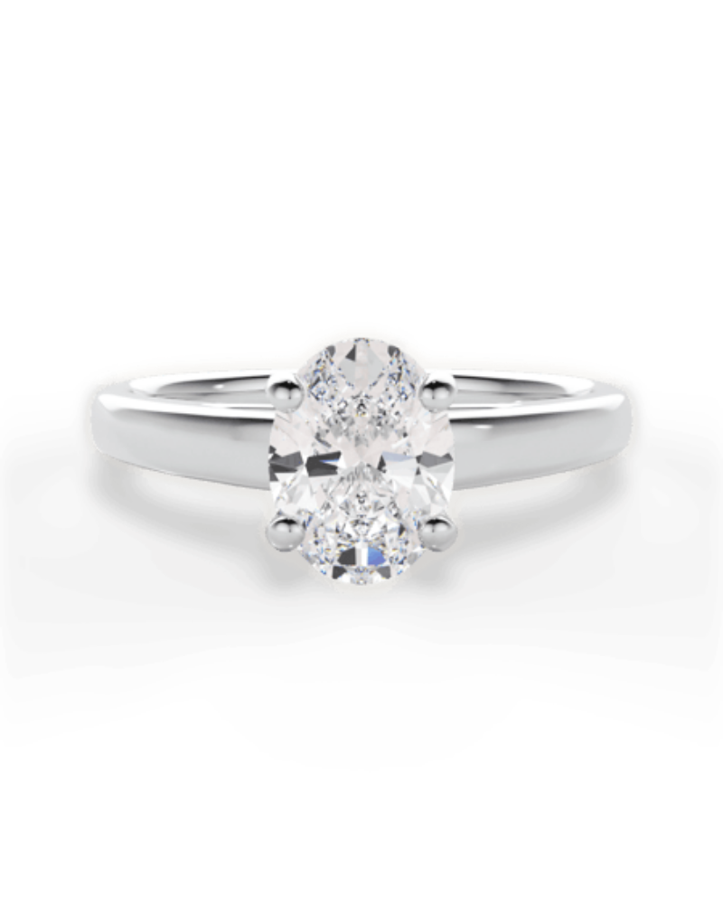 Ritani The Siena Oval Solitaire Cathedral Engagement Ring
