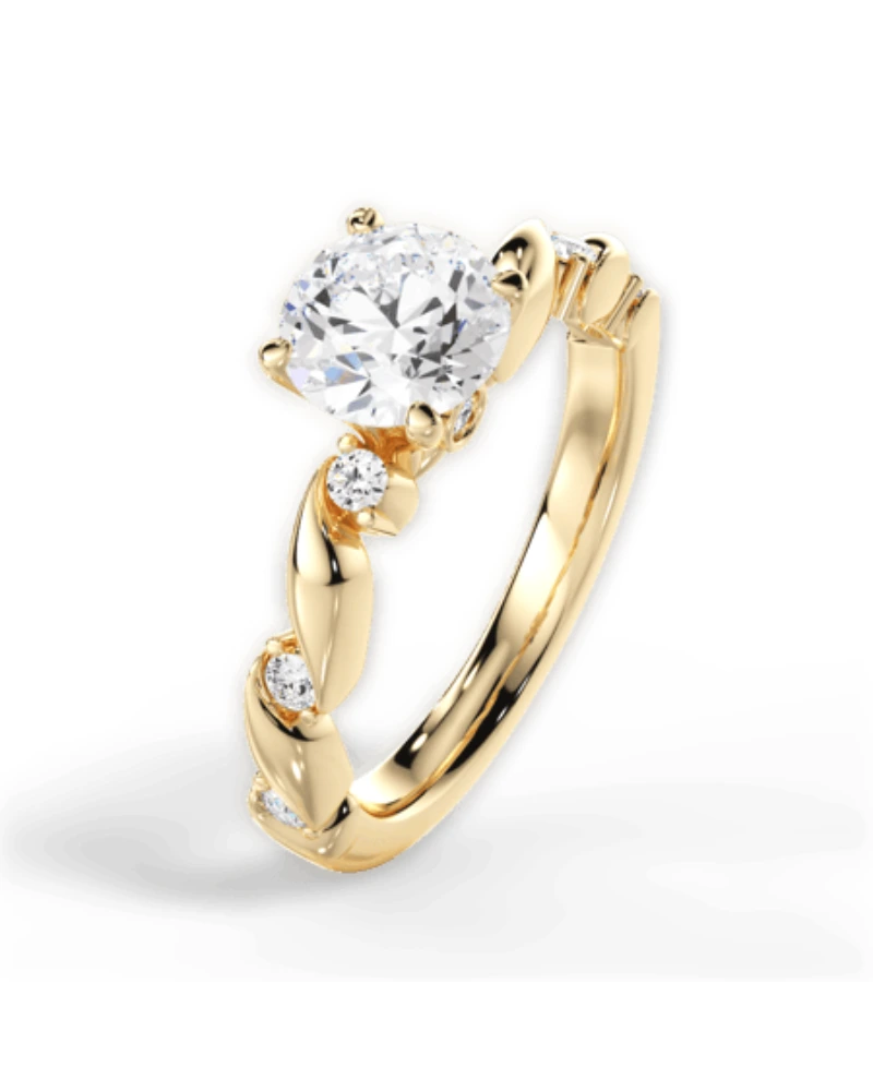 Ritani The Jolie Braided Scroll Engagement Ring