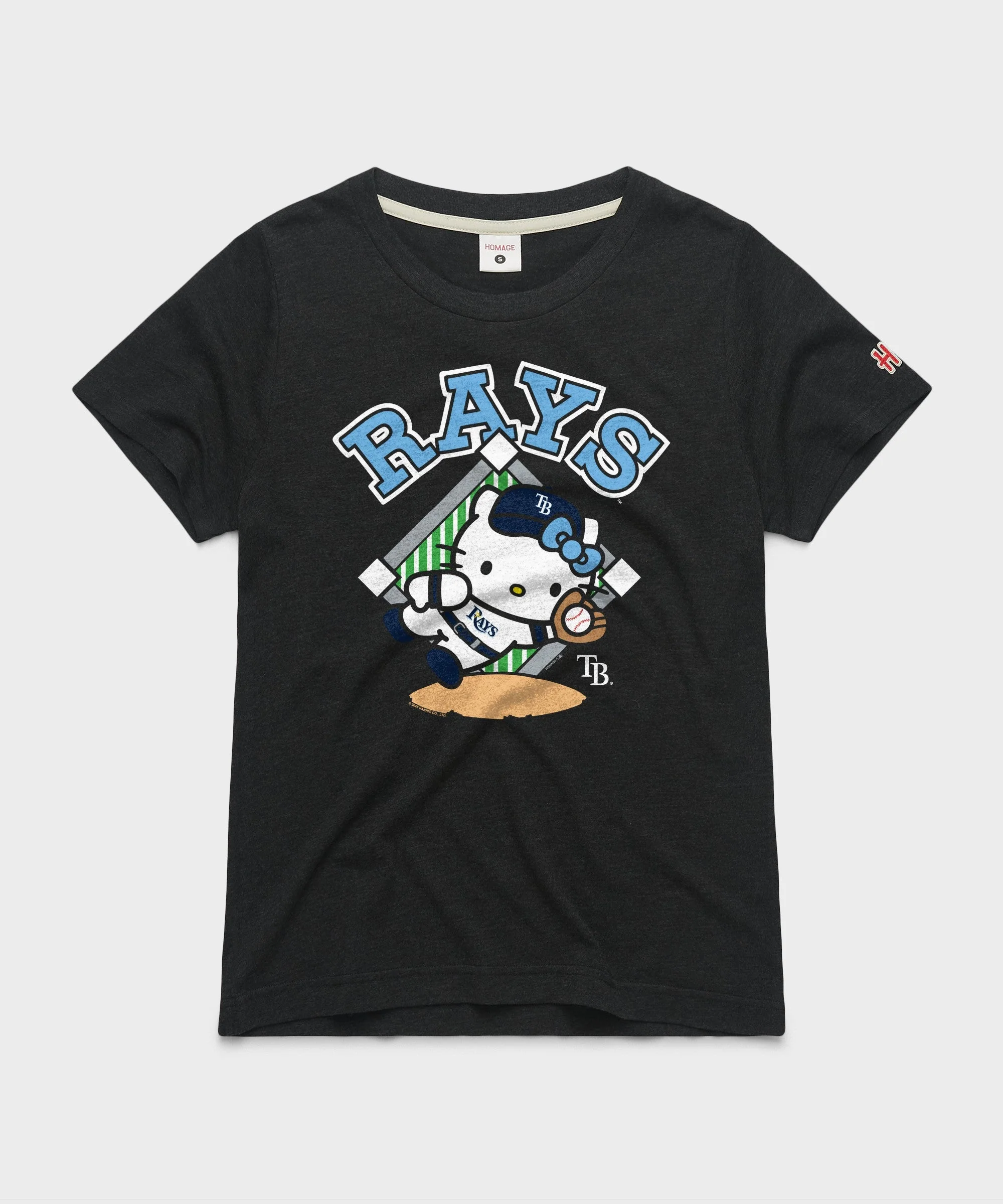 Women's Hello Kitty x Tampa Bay Rays Catch tee in Charcoal
