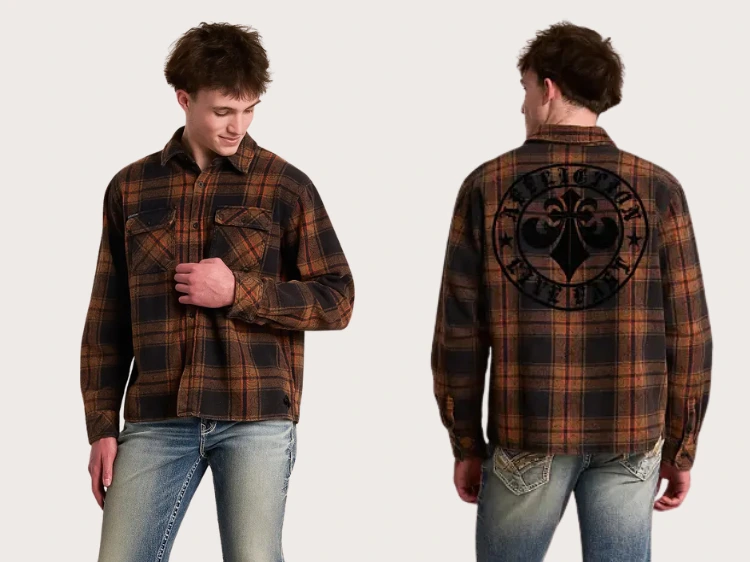 Men's flannels and overshirts from Buckle