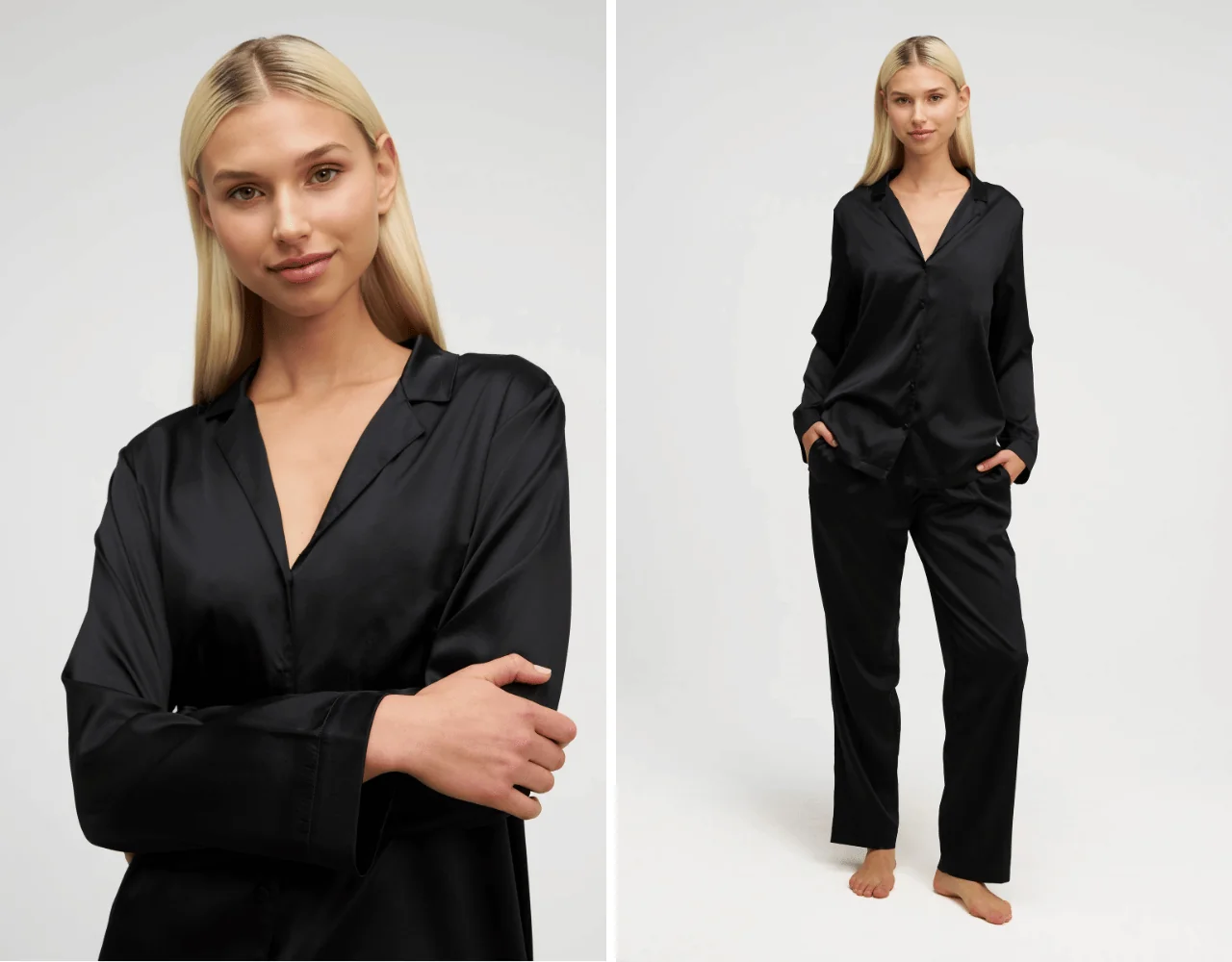 Dore & Rose Long Premium Silk PJ Set